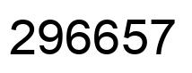 Number 296657 black image
