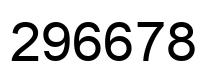 Number 296678 black image