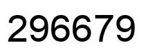 Number 296679 black image