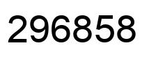 Number 296858 black image