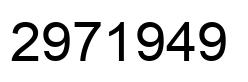 Number 2971949 black image