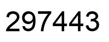 Number 297443 black image