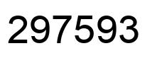 Number 297593 black image