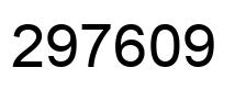 Number 297609 black image