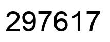 Number 297617 black image