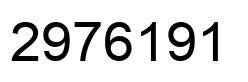 Number 2976191 black image