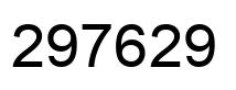 Number 297629 black image