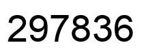 Number 297836 black image