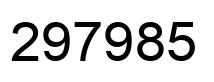 Number 297985 black image