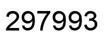 Number 297993 black image