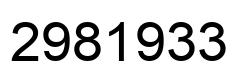 Number 2981933 black image