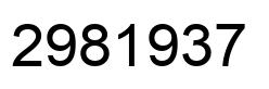 Number 2981937 black image