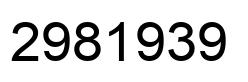 Number 2981939 black image