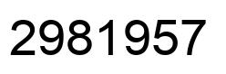 Number 2981957 black image