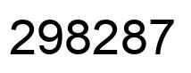Number 298287 black image