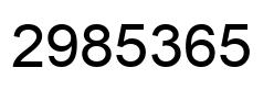 Number 2985365 black image