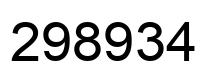 Number 298934 black image