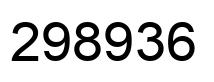 Number 298936 black image
