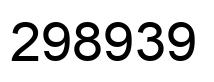 Number 298939 black image