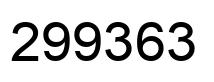 Number 299363 black image