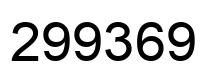 Number 299369 black image