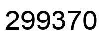 Number 299370 black image