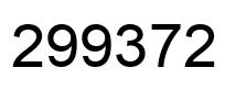 Number 299372 black image