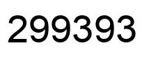 Number 299393 black image