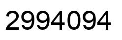Number 2994094 black image