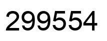 Number 299554 black image