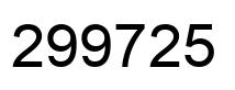Number 299725 black image