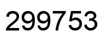 Number 299753 black image