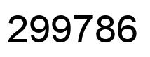 Number 299786 black image