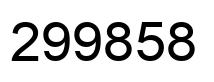 Número 299858 imagen negro