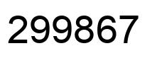 Number 299867 black image
