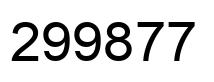 Number 299877 black image