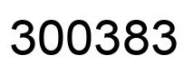 Number 300383 black image