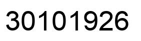 Number 30101926 black image