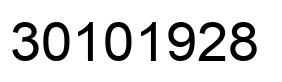 Number 30101928 black image