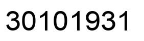 Number 30101931 black image