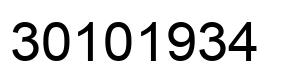 Number 30101934 black image