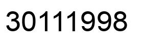 Número 30111998 imagen negro