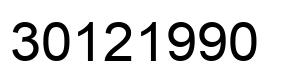 Number 30121990 black image
