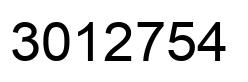 Number 3012754 black image