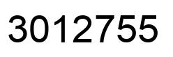 Number 3012755 black image