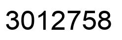 Number 3012758 black image