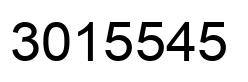 Number 3015545 black image