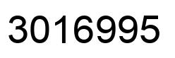 Number 3016995 black image
