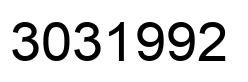Number 3031992 black image