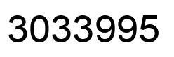 Number 3033995 black image